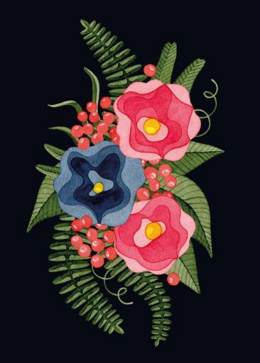 Flowers Back von Karin Ohlsson