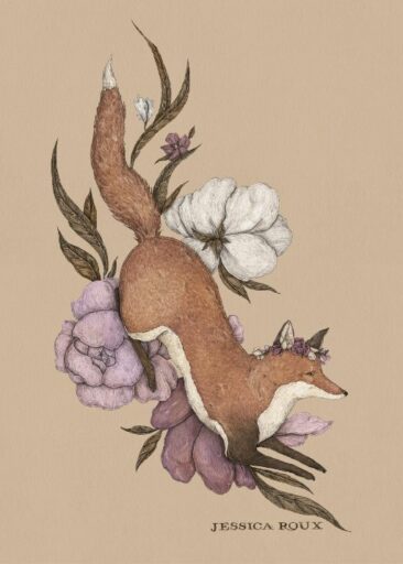 Floral Fox von Jessica Roux