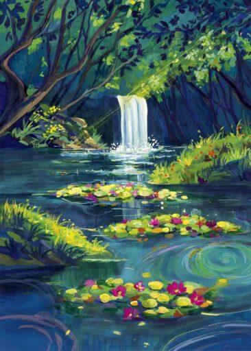 Magical waterfall von Zoe Art Garden